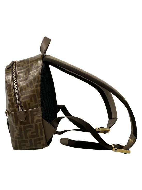 Fendi Backpack Mania Zucca Pattern Dark Brown Navy Multi Fila Collaboration main image 11